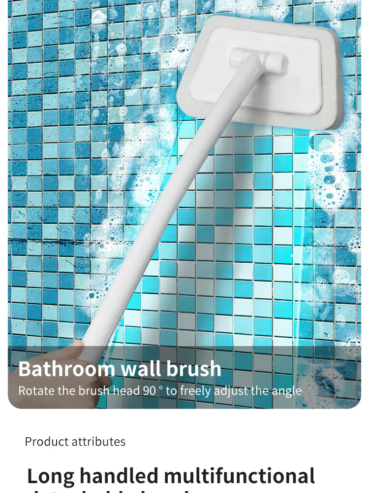 Bathroom Wall Brush Multifunctional Long Handle Removable Sponge Brush Tile Floor Bathtub Brushes Household Cleaning Tools