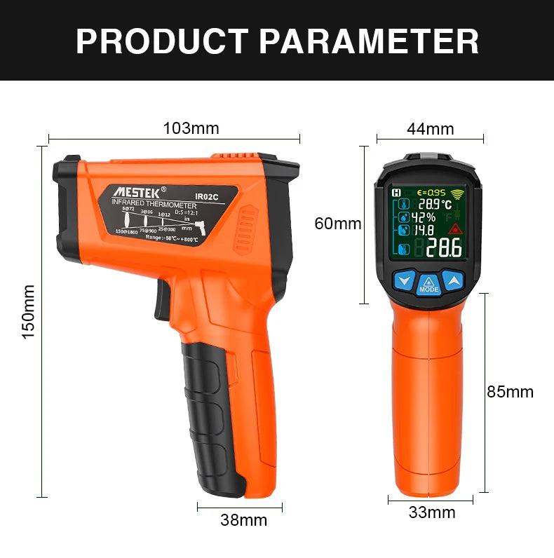 Digital Thermometer Non-contact Pyrometer