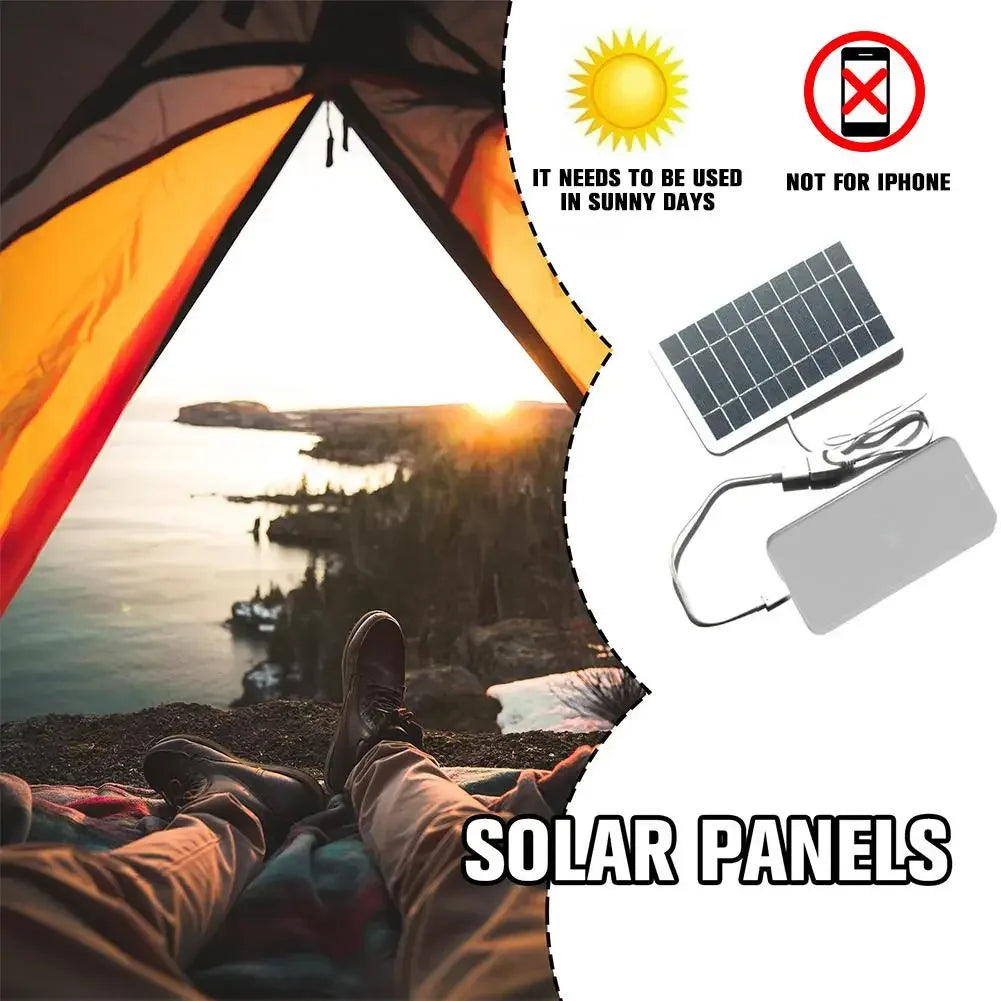 Portable Solar Panel 5V 2W Battery Charger for Power Bank Phone