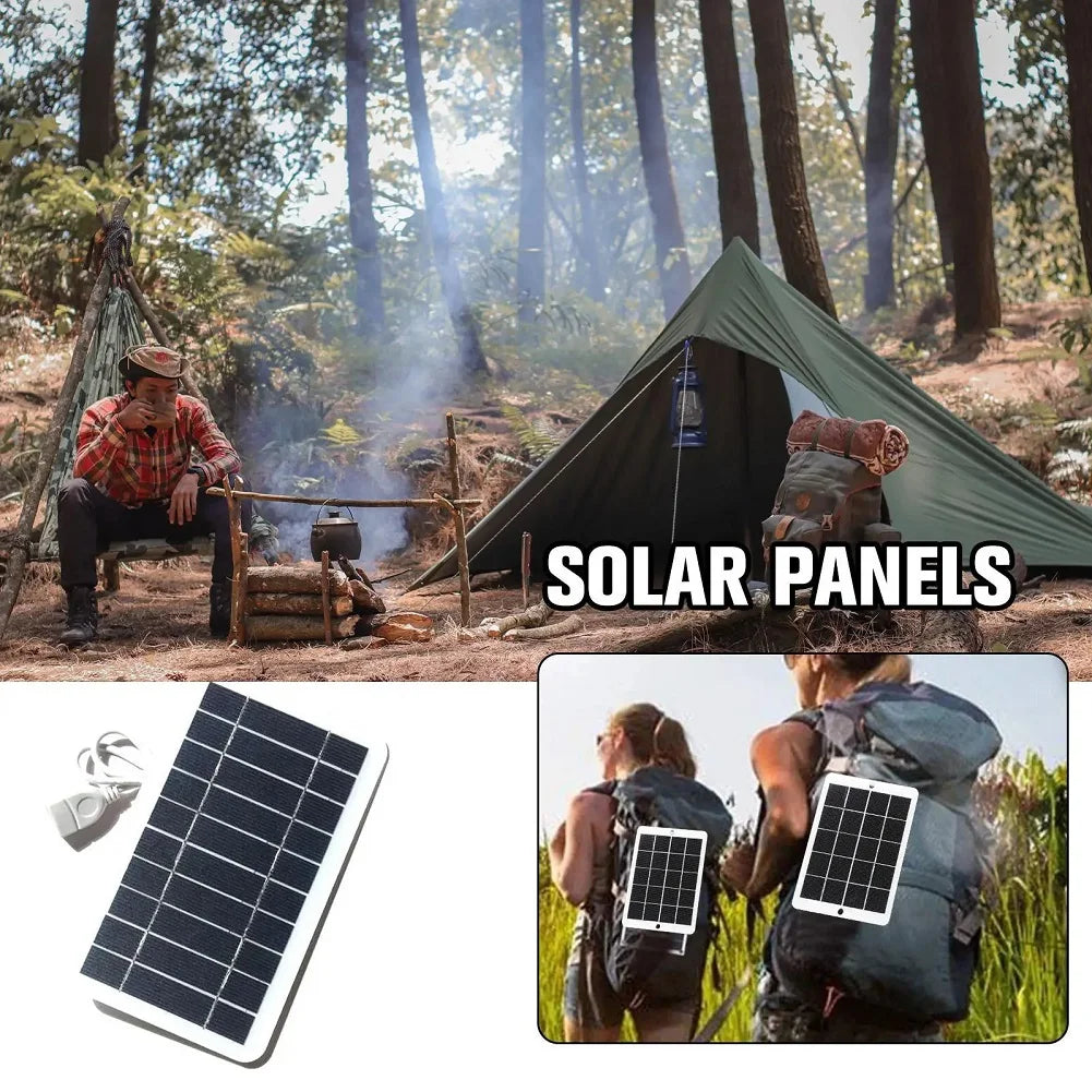 Portable Solar Panel 5V 2W Battery Charger for Power Bank Phone