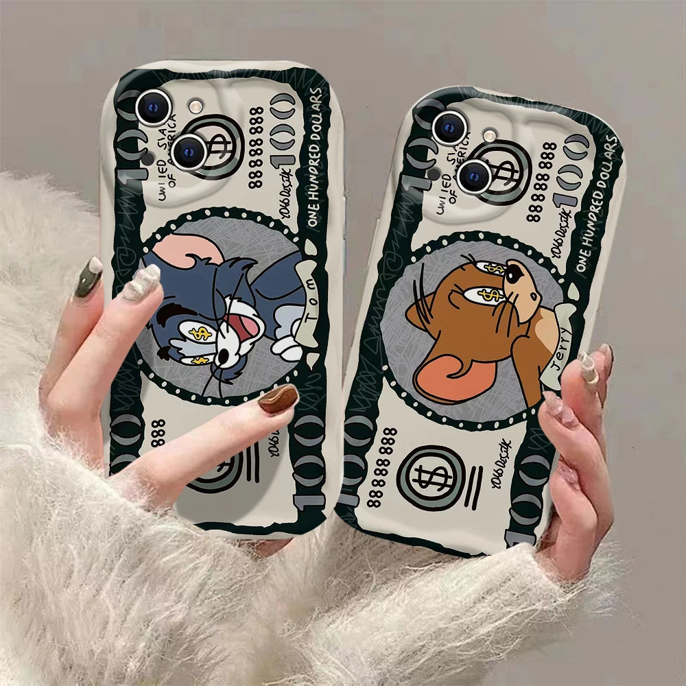 Tom and Jerry 3D iPhone 16 15 14 13 12 11 Pro Max Soft Silicone Cover