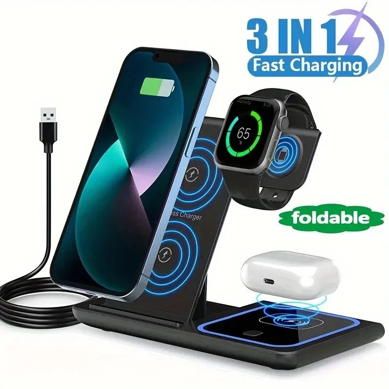 Wireless 3 in 1  Charger iPhone Charging Station