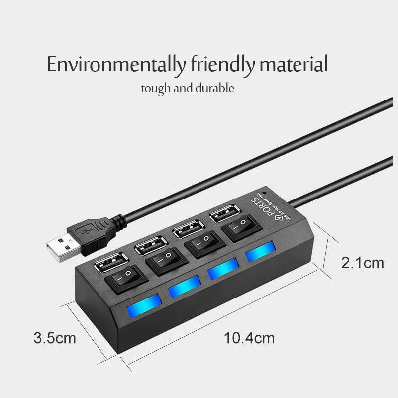 Multi USB Splitter USB 2.0 and 3.0 + 30CM Cable