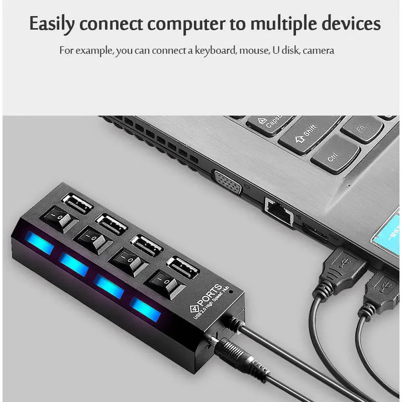 Multi USB Splitter USB 2.0 and 3.0 + 30CM Cable