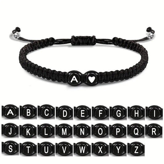 Adjustable A-Z Name Braided Bracelets