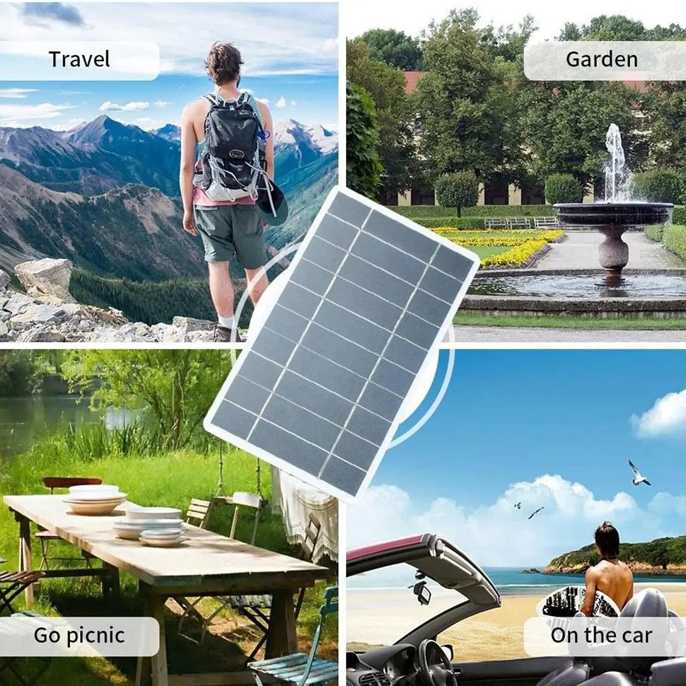 Portable Solar Panel 5V 2W Battery Charger for Power Bank Phone