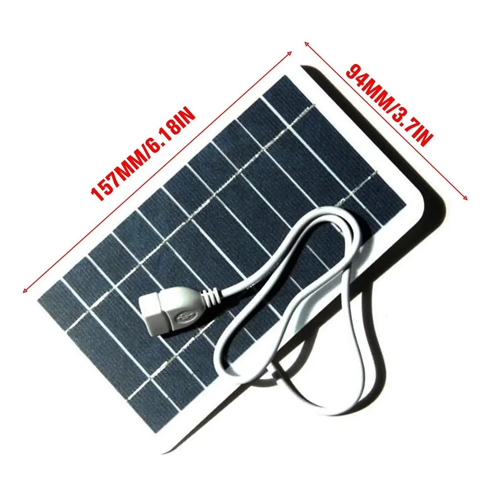 Portable Solar Panel 5V 2W Battery Charger for Power Bank Phone